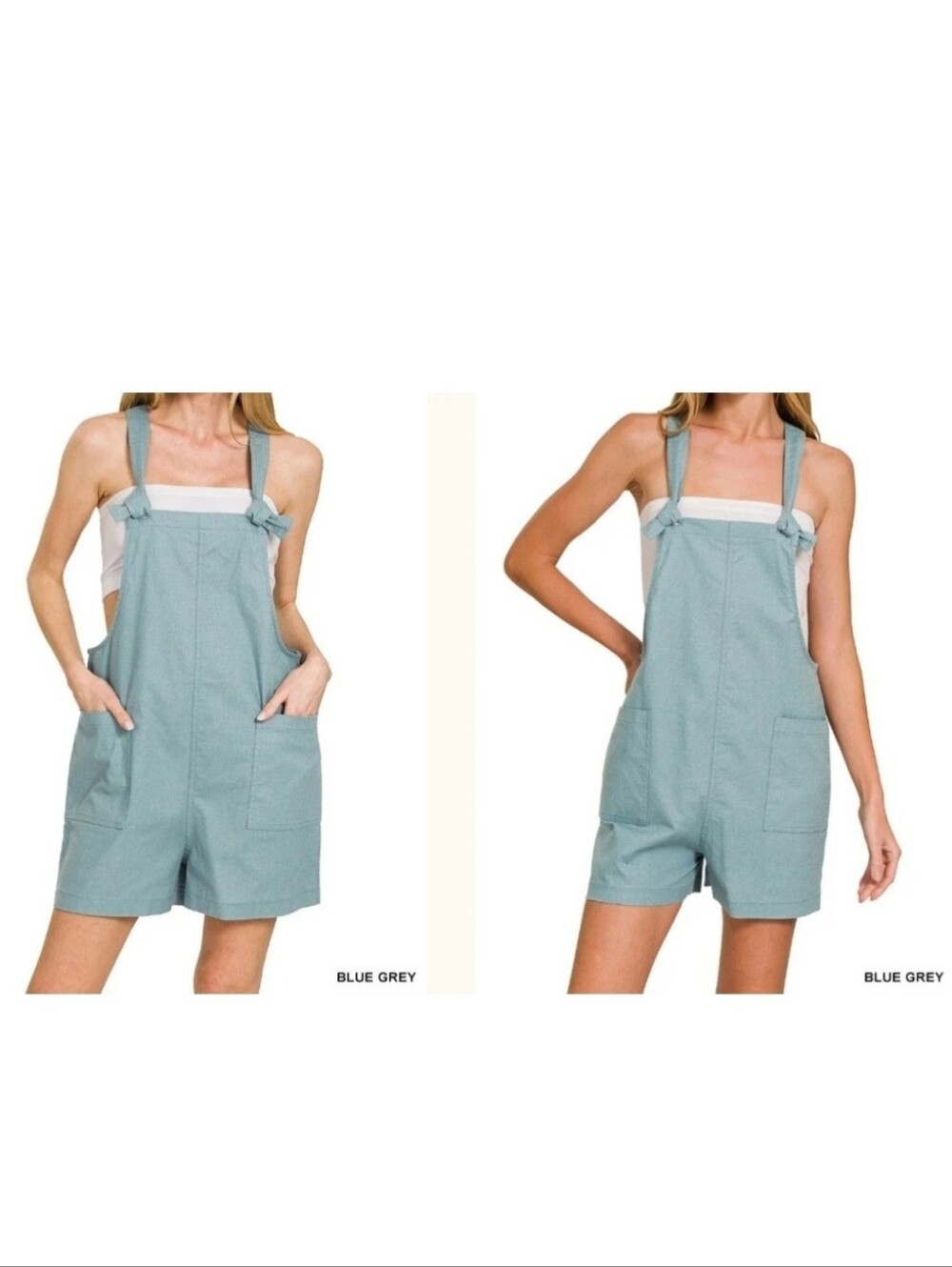 Zenana Women's "Ready Or Not" Woven Overalls Romper. New In Original Packaging.
